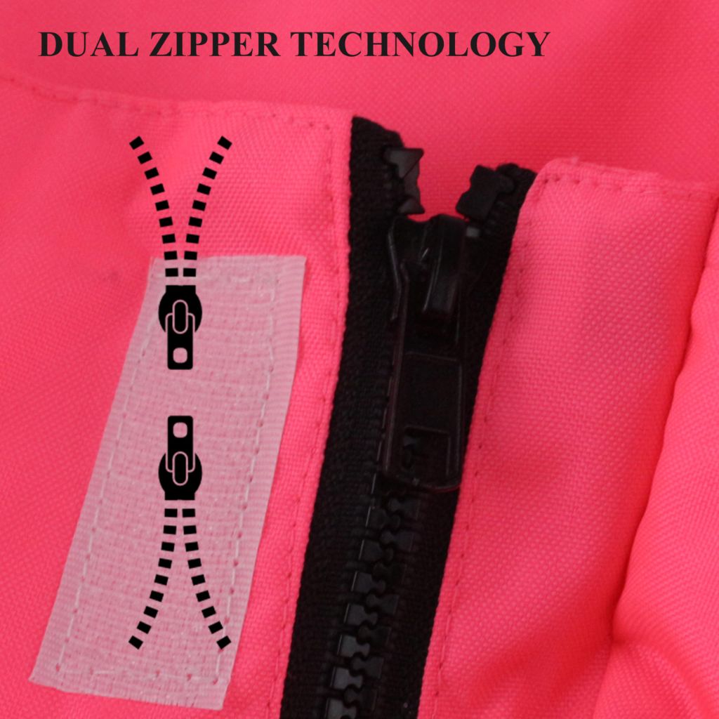 Z&Q LABOR Raincoat Safety Work Rain Gear Waterproof, Pink/Black Raincoat, M
