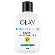 Olay Complete+ Face Moisturizer with Sunscreen SPF 40, For Sensitive Skin- Ceramides, 6 Oz