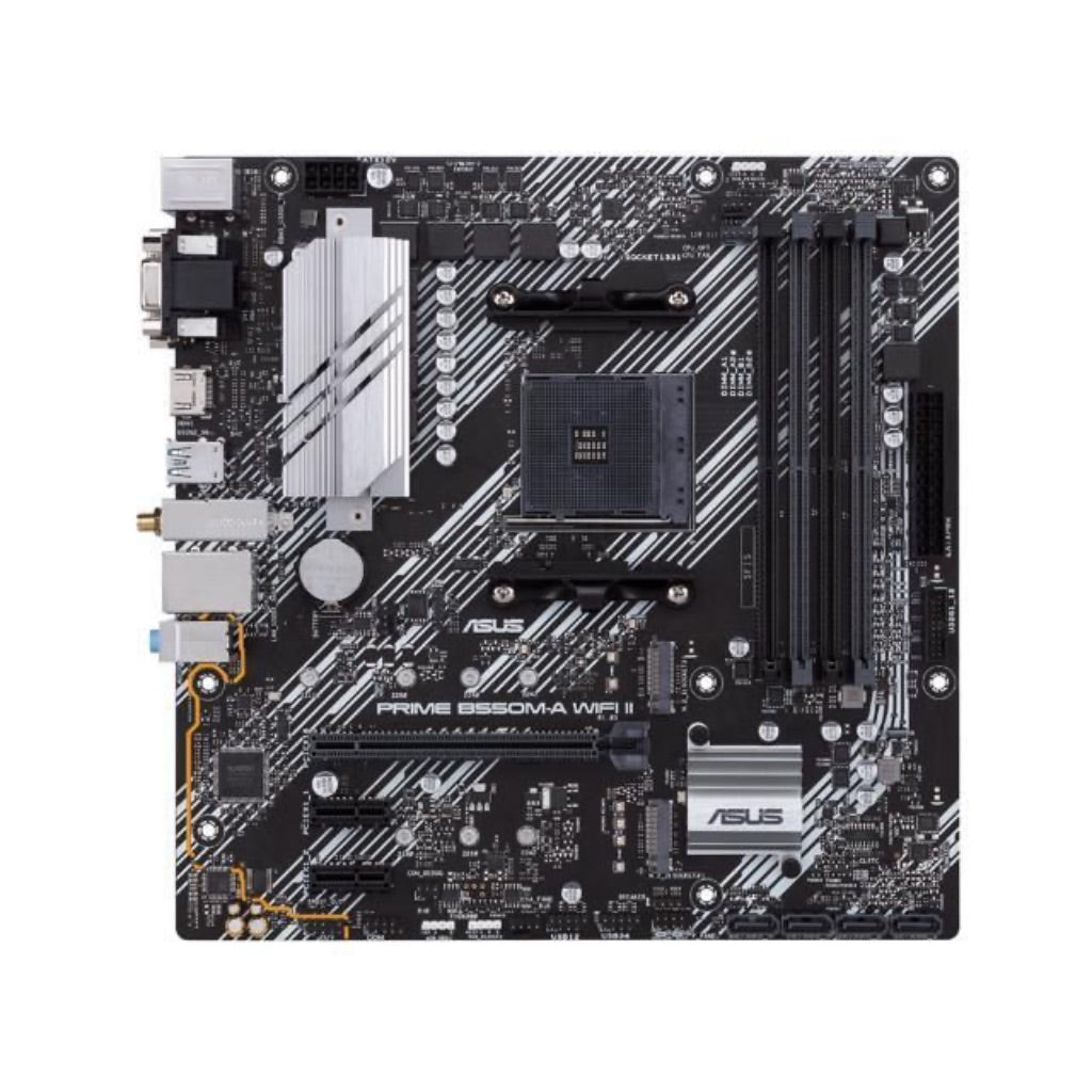 ASUS Prime B550M-A Wi-Fi II Micro-ATX AM4 Motherboard for AMD Ryzen 3000/4000/5000 Series CPUs