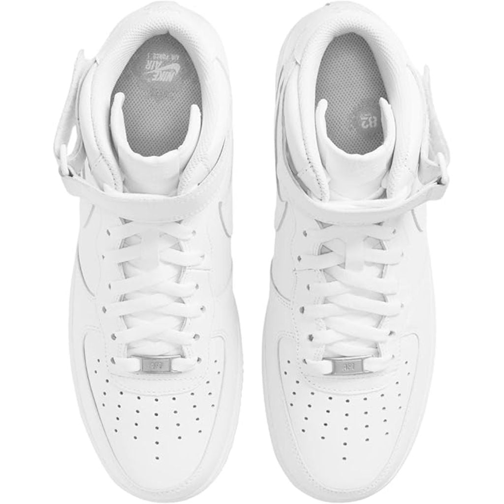 Nike Men's Air Force 1 Mid '07 Sneakers - Triple White, Size 9.5