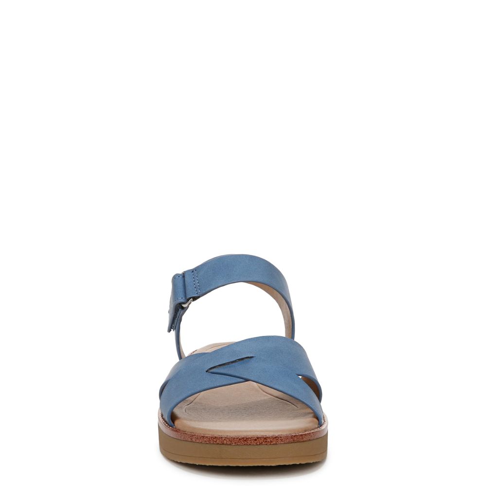 LifeStride Womens Wren Flat Sandal Blue 8.5 W