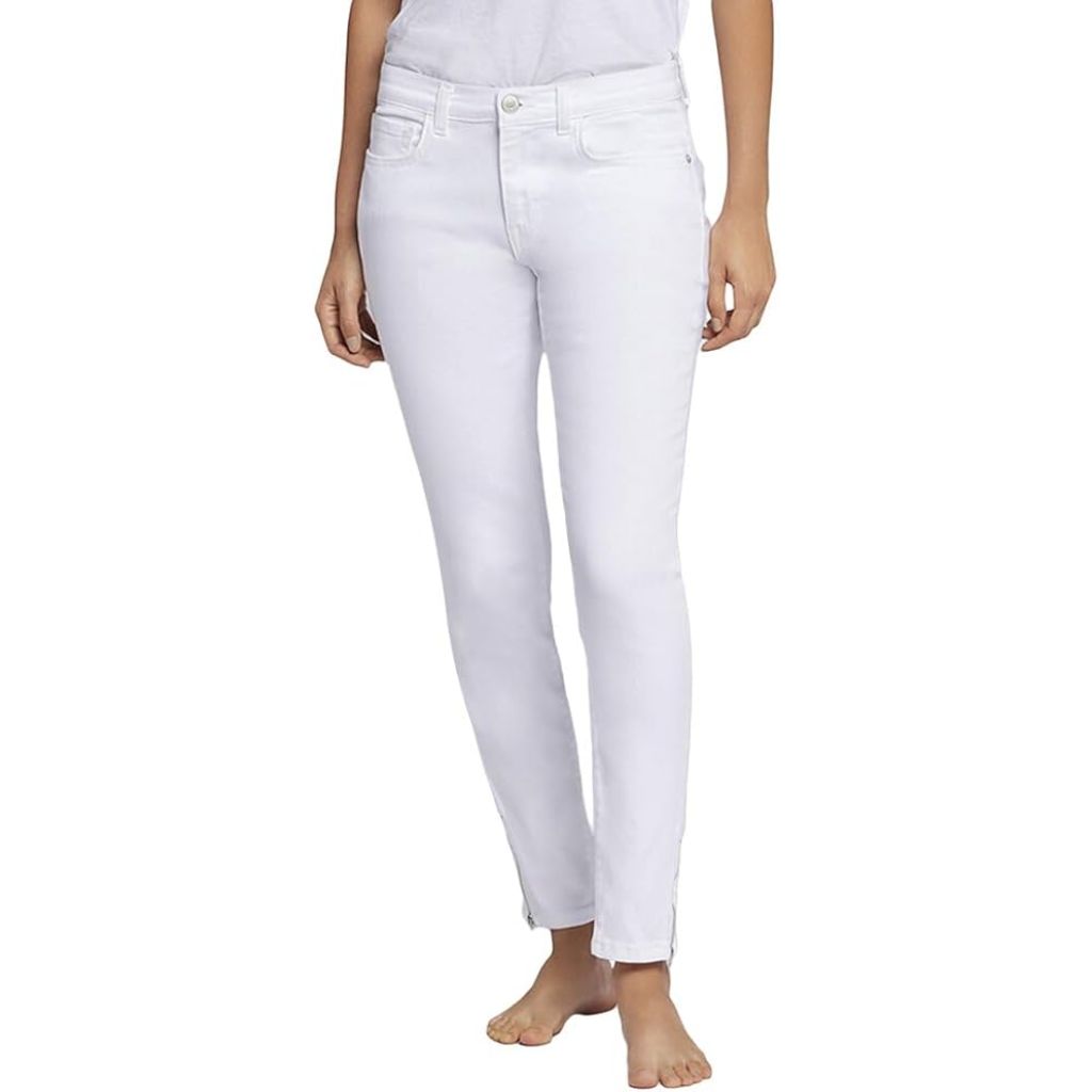 Current/Elliott Women's The Slider Low Rise Skinny Jeans - Blanc/White - Size 32