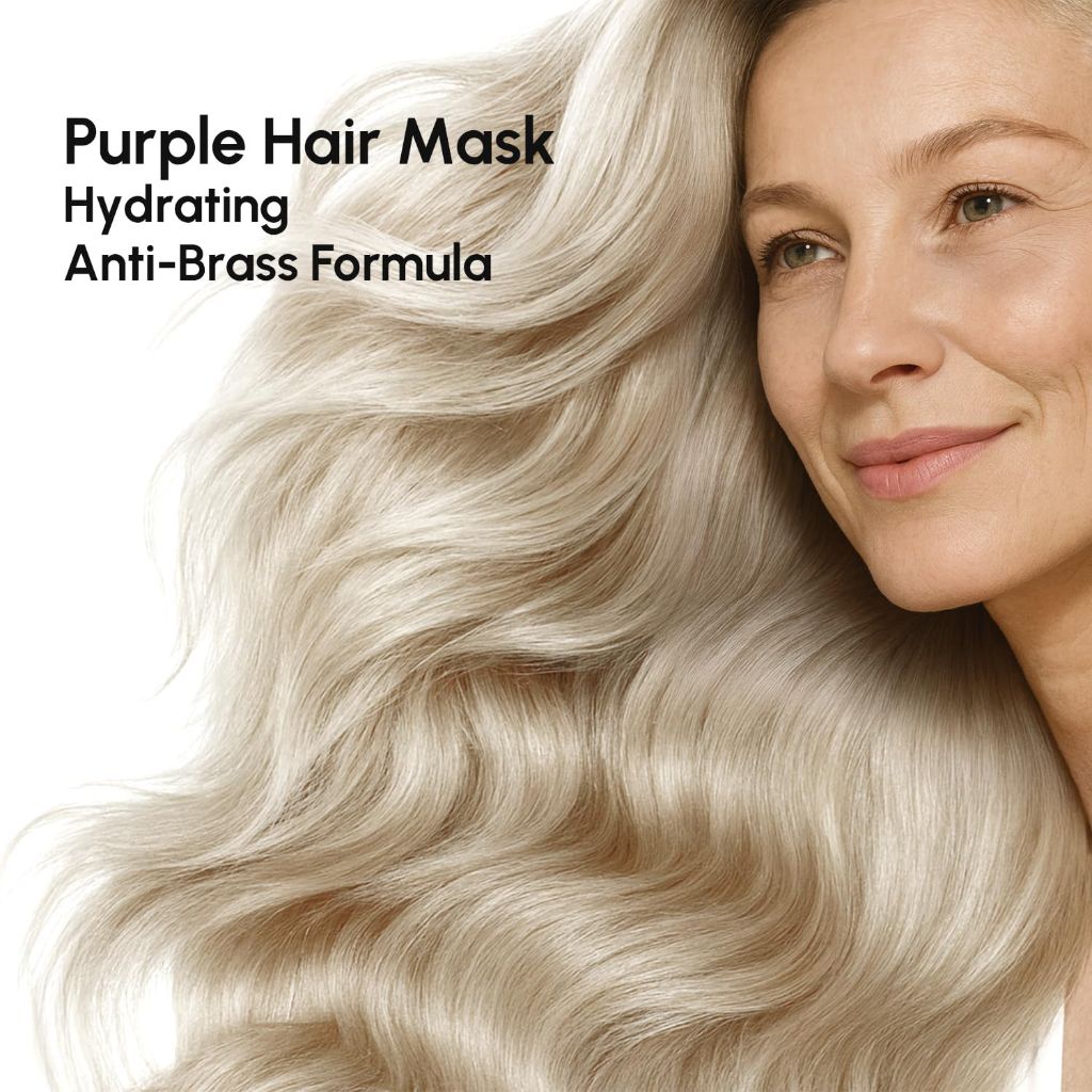 MAREE Deep Conditioning Purple Hair Mask for Blonde Hair – Purple Toner for Brassy, Bleached, Silver, or Color Treated Hair