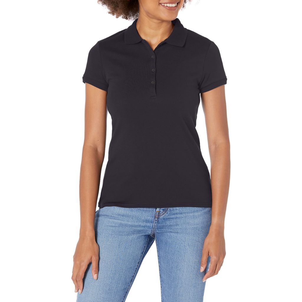 Izod Junior's Uniform Short Sleeve Interlock Polo, Navy Blue, X-Small
