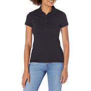 Izod Junior's Uniform Short Sleeve Interlock Polo, Navy Blue, X-Small