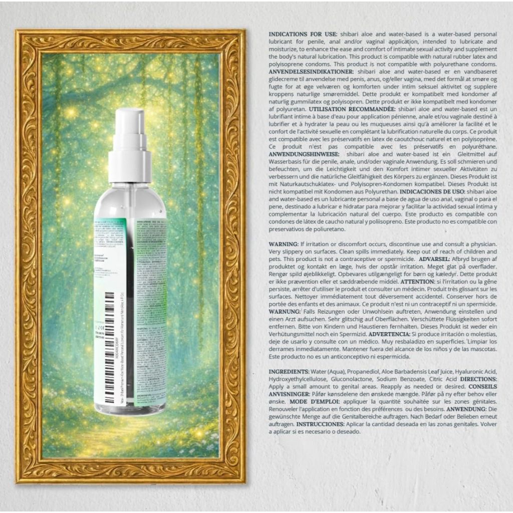 Shibari Premium Aloe Water-Based Personal Lubricant for Couples and Women (Aloe, 4 Fl Oz)