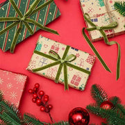 Chuangdi Olive Green Velvet Ribbon Spool, 3/8" x 60 Yards