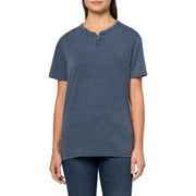 Lucky Brand - Venice Burnout Notch Neck T-shirt, True Navy, Medium