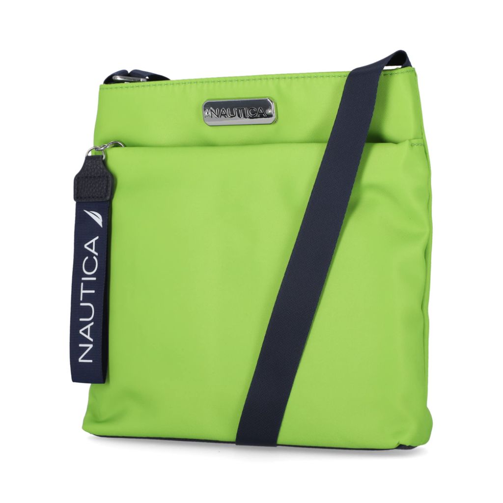 Nautica Diver Nylon Small Women's Crossbody Bag Purse with Adjustable Shoulder Strap, Lime