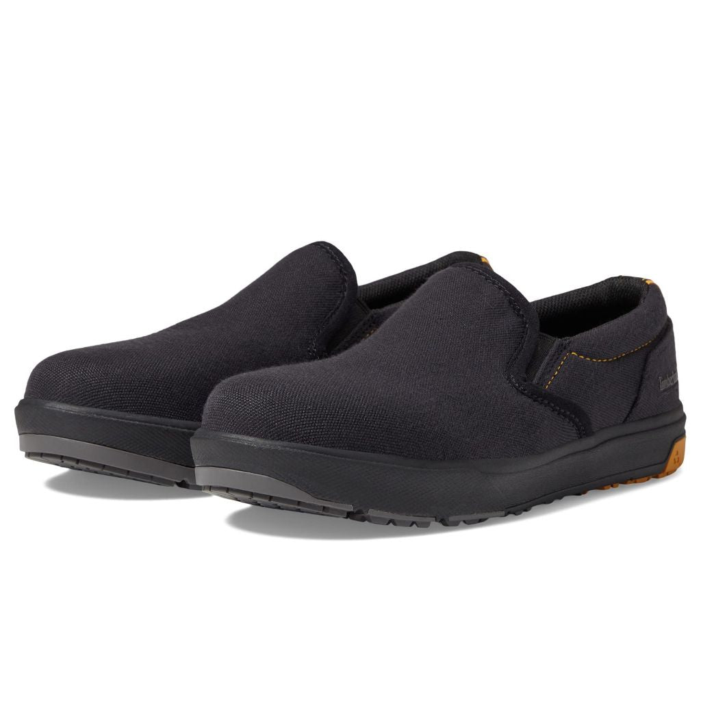 Timberland PRO Men's Berkley Slip-On Composite Safety Toe Industrial Casual Work Shoe, Grey/Yellow, 5M