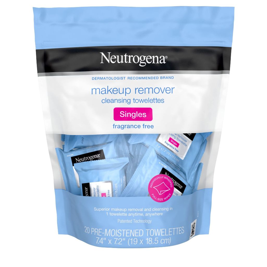 Neutrogena Fragrance-Free Makeup Remover Cleansing Towelette Singles | 20 ct