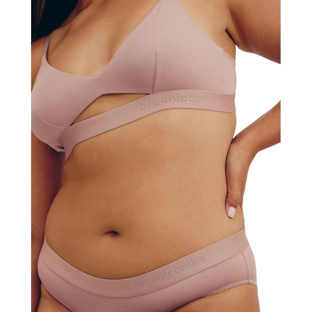 Organic Basics Womens Soft Touch Brief Underwear, Dusty Rose, XX-Large