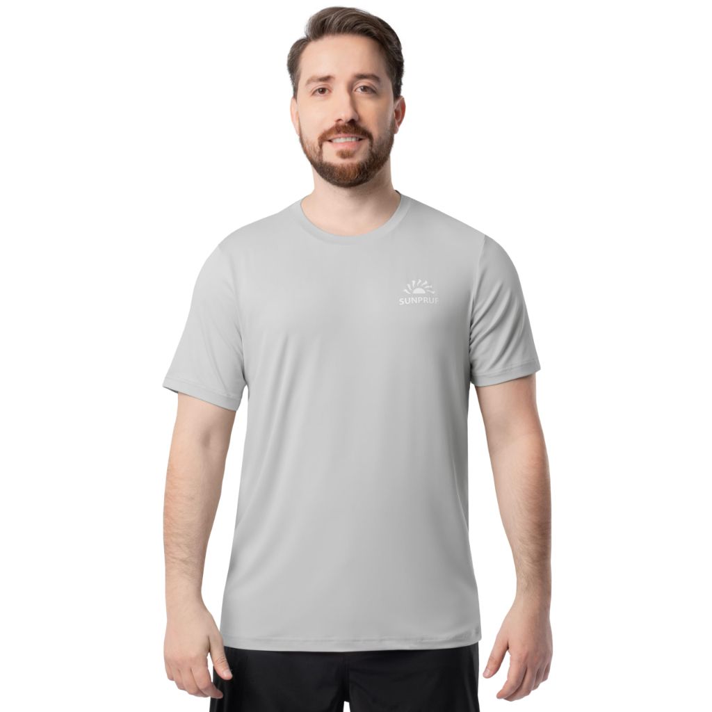 ColdPruf Men's Sunpruf Short Sleeve Performance Sun Protection UPF 30 T-Shirt, Rain Cloud, Large