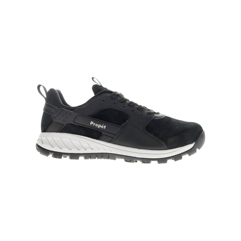 SZ 15, Propét Men's Visp Waterproof Shoe, Black Suede US