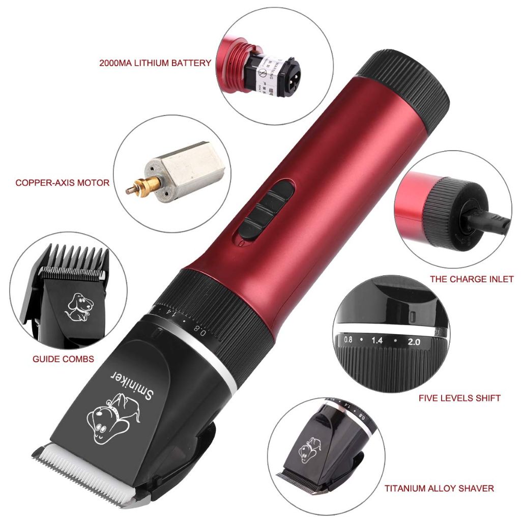 Sminiker Professional Animal Clippers Grooming Kit with Storage Bag