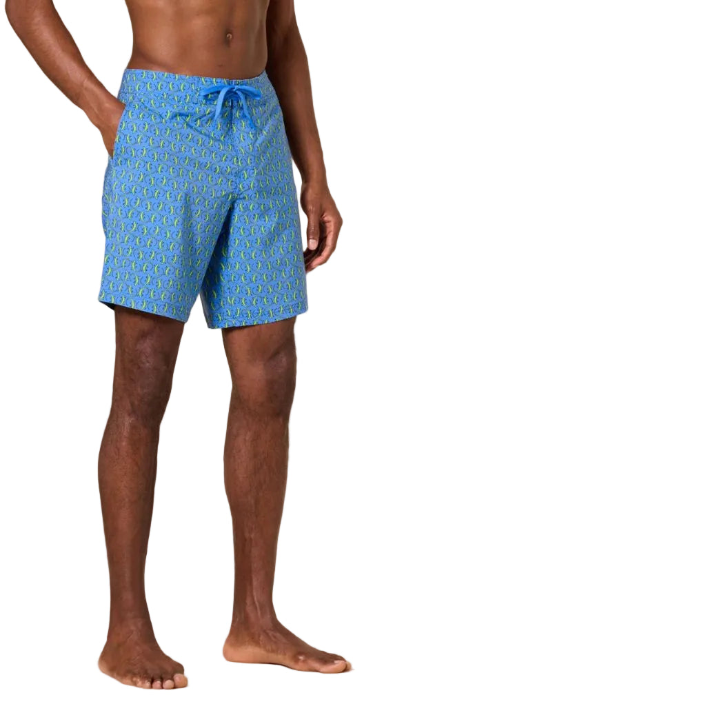 Amazon Essentials Men's 9" Quick-Dry Board Shorts, Blue Lizards, X-Small