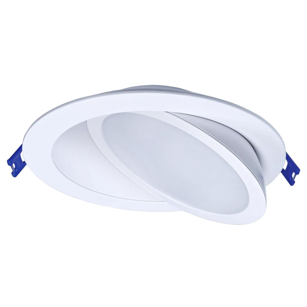 Leviton 6 in. Round Adjustable Slim Downlight, 1100 Lumens, DAR60-S1W